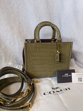 Coach Alligator Rogue 20 - Olive